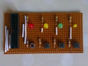 DIY Raspberry Pi GPIO LEDs and Switches board